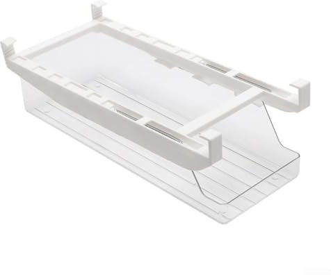 Refrigerator Beverage Rack, Space Saving Suspension Bracket, Transparent Drink Organizer Box, Beverage Can Holders, 33x13x8.5cm
