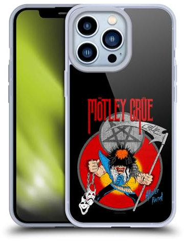 Head Case Designs Offizielle Motley Crue Allister Schluessel Kunst Gelhülle [Militärischer Schutzgrad] Kompatibel Mit Apple iPhone 13 Pro Und Kompatibel Mit MagSafe