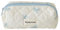 CRGANGZY Cute Bow Travel Makeup Pouch with Zipper Makeup Organizer Storage Bag Cotton Quilted Cosmetic Organizer Case for Women and Girls (Blue S)