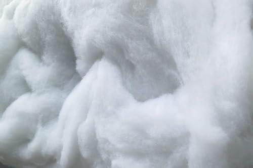 pemmiproducts Schneewatte aus 100% Maisfaser, 10kg (17,00€/kg), PLA, Naturfaser, kompostierbar, schwer entflammbar, Watte