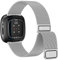Amzpas Armband für Fitbit Versa 3 Armband Damen Herren,Edelstahl Metall Mesh Ersatzarmband Magnetschloss Uhrenarmband für Fitbit Versa 4 Armband/Fitbit Sense Armband/Fitbit Sense 2 (Silber)
