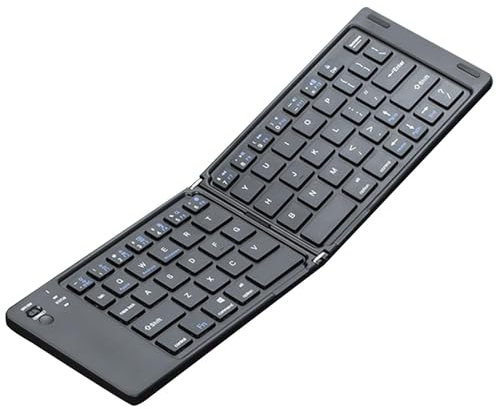 Foldable Blue-tooth Keyboard, Low Noise Compact Typer Device Bendable Type Office Supplies, Ultra Slim Ergonomic Folding Keyboard, Portable Keyboard Rechargeable, For Laptop Tablet Smartphone