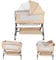 Kedia Babybett mit Moskitonetz, Babybett und Reisebett mit Rollen, Babybett für Neugeborene, Höhenverstellung, Kinderbetten in Codode (104 x 52 x 103-115 cm,