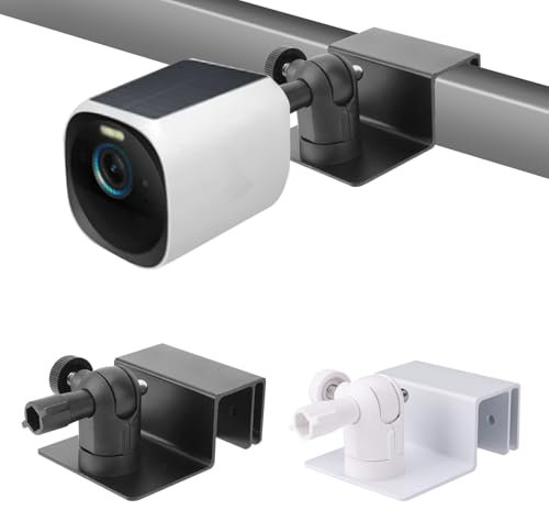 2pcs Gutter Mount for Security Camera, White Black 360° Adjustable Security Camera Bracket Compatible with Eufy Security Solocam S220/C210, Eufycam 2C/2C Pro, 3/S330, 2/2 Pro, 3C/S300