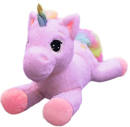Georgie Porgy Bambini Peluche Unicorno Velluto Peluche Animale Orsacchiotto Peluche Regali di Compleanno per Ragazze (15'' Viola Unicorno)