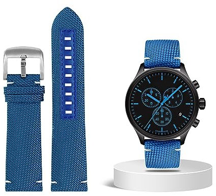 QTYQWC 22 mm wasserdichtes Nylon-Armband für Mido M026.629/430 Ocean Star M042.430 Ersatzarmband Band Herrenzubehör