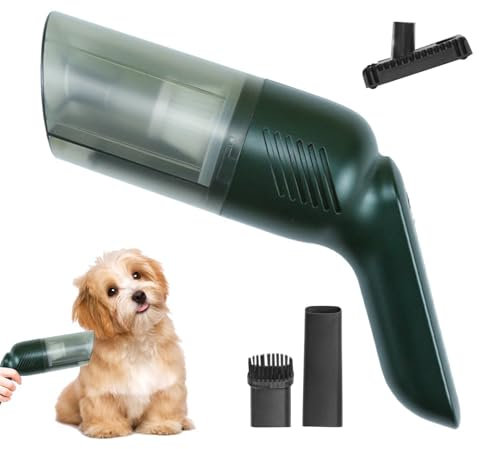 Aspiradora de pelo para perros, aspiradora inalámbrica para desprendimiento, herramienta multifuncional de limpieza de animales pequeños, removedor de pelusas de mano para uso en interiores o