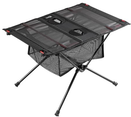 Tentock Ultraleichter Camping Tisch Klapptisch Aluminium Leicht Stabil Campingtisch Tragfähigkeit bis zu 30 kg Camping Zelten Wandern Reisen Picknick für Indoor (Tisch mit Netzbeutel)