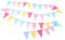 Mobestech Farbige Dreieck Zugflagge Bunte Girlande Party Mehrfarbige Wimpelkette Dekoration Wimpel Geburtstagsstoff Banner Dekoratives Kinderzimmer Klassenzimmer Spielhaus
