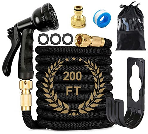 Blendra Expandable Garden Hose 200ft - Hosepipes for Garden Hose Pipe with 8-Way Spray Nozzle (3/4 & 1/2 Connectors) for Outdoor Gardening, Lightweight Durable, Lawn Care & Home Use