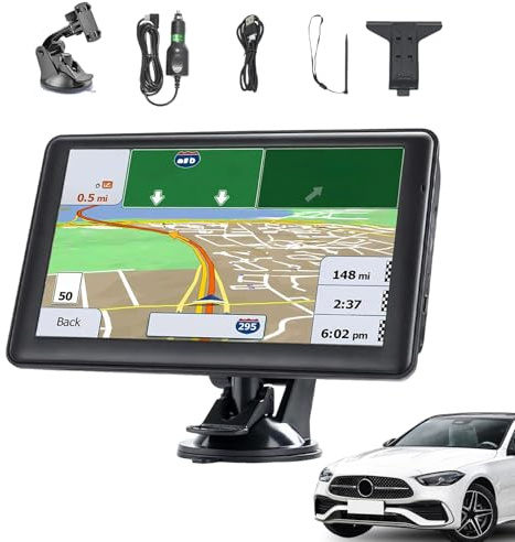 GPS Navigation Auto - 7 Zoll Display Intelligente Routenplanung | Verkehrswarnung mit Spurassistenz Multilingual Touch Interface Navig