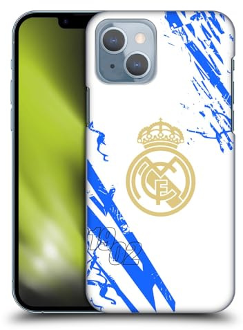 Head Case Designs Offizielle Real Madrid CF Weiß-Blau Urban Harte Rueckseiten Handyhülle kompatibel mit Apple iPhone 14