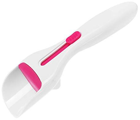 Cupcake-Schaufel, Cupcake-Teigspender, 19,9 x 6,1 cm, Backschaufel mit Schiebeknopf, weiße Backutensilien für selbstgemachte Kekse, Muffins und Kuchen