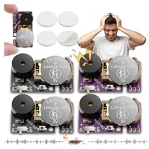 Qhpbuy 4 Piezas Generador Ruido de Críquet,Cricket Noise Maker Gadget con 7 Sonidos de Pitido de Críquet para Bromas de Broma, Fiesta de Amigos en la Escuela Adultos Oficina Hogar