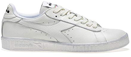 Diadora Game L Low Waxed, Sneaker Unisex - Adulto, Bianco 100, 44.5 EU