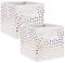 DII Lot de 2 bacs de rangement pliables en forme de cube Blanc et doré 27,9 x 27,9 x 27,9 cm