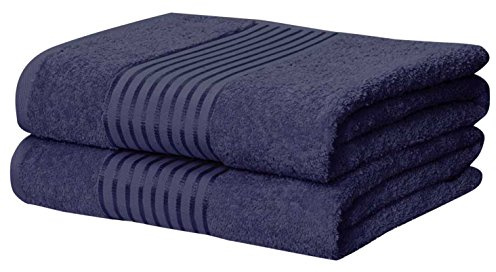 Rapport Home Windsor 2-Piece Towel Bale, 100% Cotton, Combed, Denim/Duck Egg, 140 x 90 x 1 cm