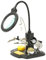 DAYTOOLS Helfende Hand LS-10Y Lötzentrum | LED-Lupenleuchte mit Ø 85 mm | Lötzinn-Abroller | Mit 3 Greifzangen | Batteriebetrieben | Inkl. Schwamm, Abstreifer und Lötfett | Lötkolbenhalter