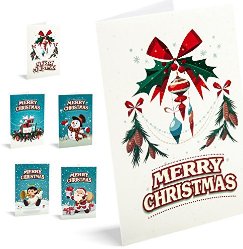 UNICEF - Pack mit 10 Weihnachtskarten, Merry Christmas