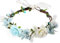Vivivalue Boho-Blumenkranz, Blumenkranz, Blumengirlande, Krone, Halo, Kopfschmuck mit Band, Hochzeit, Festival, Party