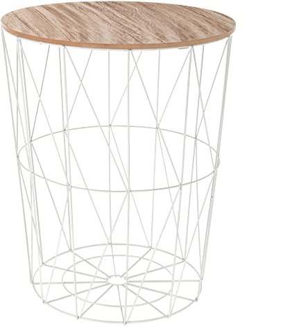 Atmosphera - Table d'appoint Kumi Blanche D47 cm