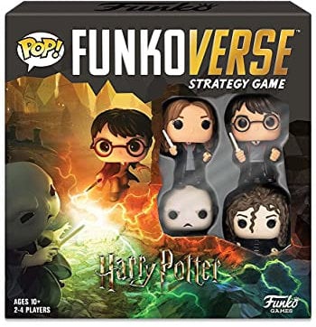 FUNKO GAMES Harry Potter 100 Funkoverse - English Version - Board Game - Harry, Hermione, Bellatrix LeStrange, Lord Voldemort - 3'' (7.6 Cm) POP! - Light Strategy Board Game For Children & Adults