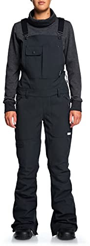 DC Collective Bib Snowboard Pants Womens Sz L Bio Wash Black