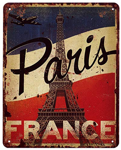Cartel de chapa de Moritz Paris France, 20 x 25 cm, cartel decorativo con texto impreso