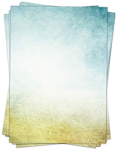 50 Blatt Briefpapier (A4) | Moderner Verlauf | Motivpapier | edles Design Papier | beidseitig bedruckt | Bastelpapier | 90 g/m²