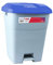Tayg 434020 - Poubelle à pédale, base grise et couvercle bleu, 50 litres