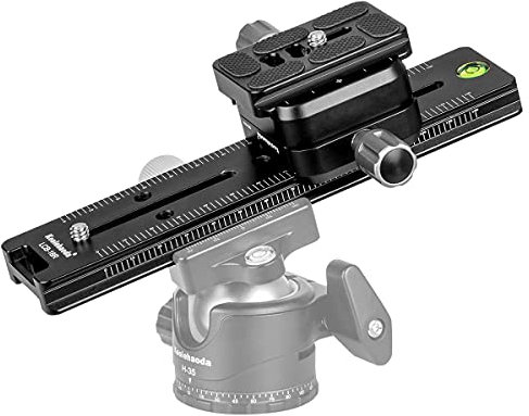 koolehaoda Morsetto a sgancio rapido in metallo con scorrimento nodale professionale da 180 mm, Supporto per doppia telecamera a coda di rondine con morsetto a doppia faccia (LCB-18R)