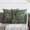 OMMATO Kissenbezug 40x40 cm Samt Gold Blätter Kissenbezüge Grün Dekorative Kissenhülle Dekokissen für Sofa Schlafzimmer Wohnzimmer 2er Set