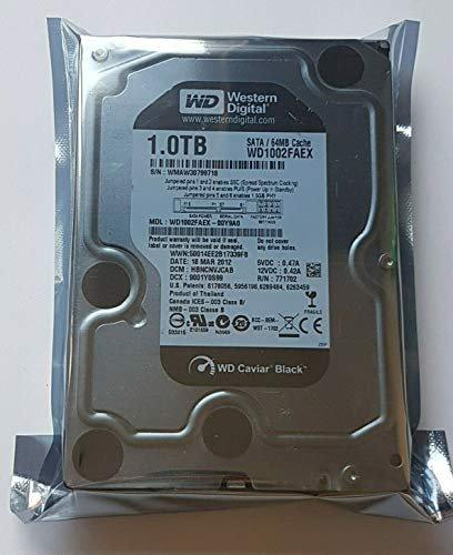 1 TB SATA WD1002FAEX-00Y9A0 7200 RPM 64 MB 3,5 pollici HDD