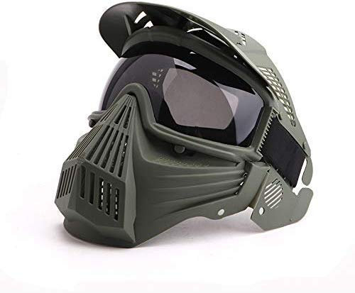N / C Taktische Paintball Maske, Luftgewehr Maske, Vollmaske Mit Schutzbrille, Halloween BBS CS Spiel Kostümzubehör, Taktische Schutzausrüstung Und Für Offroad-Motorräder