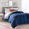 Linenspa 4 Jahreszeiten Bettdecke aus Microfaser – Ganzjahresdecke – Ultraweich – Steppdecke 220x240 cm, Navy Blau / Dunkelgrau