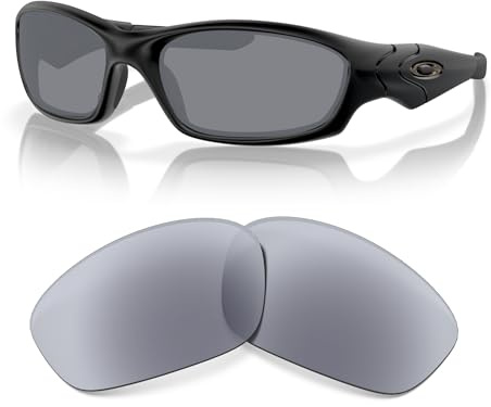 Original Straight Jacket OO9039 Grey Replacement Lenses For Men For Women + BUNDLE with Microfiber Cloth Bag