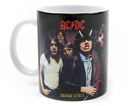 Aquarius ACDC-Highway to Hell Print Keramiktasse, 325 ml Fassungsvermögen