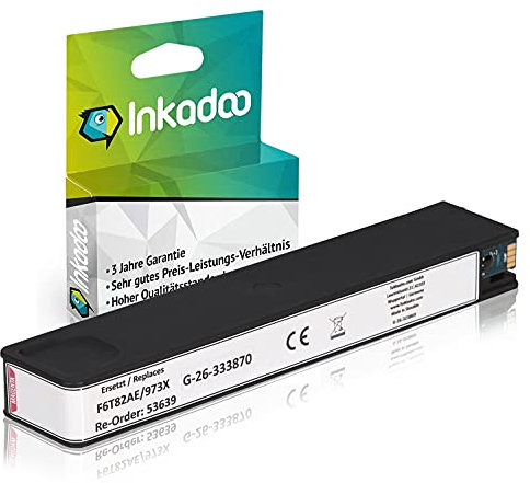 Inkadoo Toner für HP 973X (Magenta) PageWide Pro 450 Series, PageWide Pro 470 Series, PageWide Pro 570 Series Tonerkartusche, Tonerpatronen, Drucker Toner