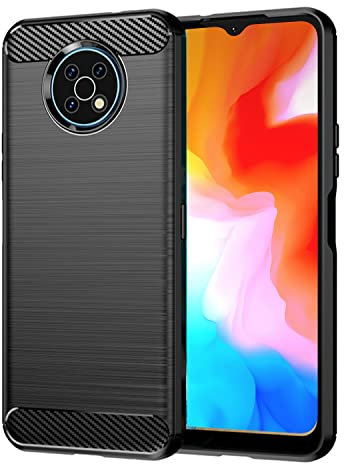 SCL Coque pour Nokia G50 Coque Nokia G50 [Noir], Effet Fibre de Carbone Gel Grip Housse de Protection [Anti-Rayures] [Anti-Collision] Coque Compatible avec Nokia G50