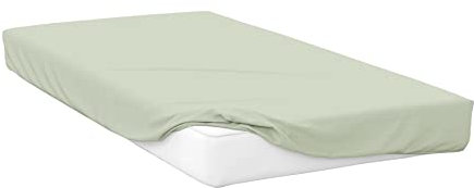 Belledorm Percale Extra Deep Fitted Sheet (Double) (Apple Green)
