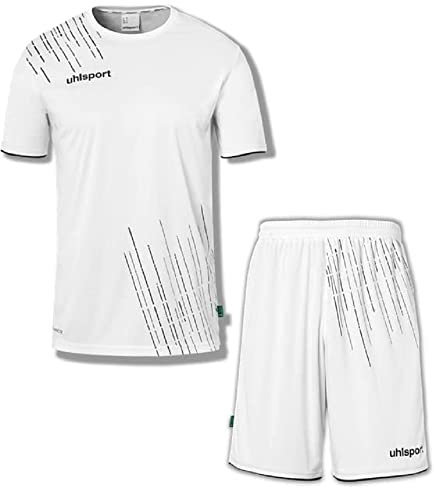 uhlsport Jungen Score 26 Fußball Trikot-Set - Fußball-Set Bestehend Aus Trainings-Shirt Und Trainings-Hose, Weiß/Schwarz, 152 EU