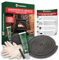 Juego completo Veddelholzer Ø 6mm cinta de sellado, sello de hornos, cordón para estufas, hornos y accesorios de chimeneas Incl. adhesivo de alta temperatura, guantes, manguitos e instrucciones.