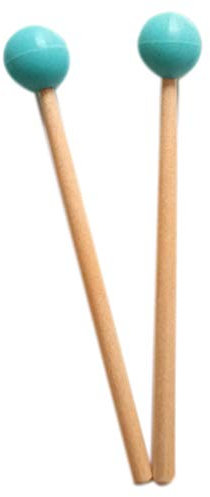 Wlauqueta 2 Stück Kopf aus weichem Gummi, aus , Glocke Schlägel für Glockenspiel, Xylophon, Glocke, Musikinstrumente, Münzen, Grün