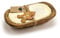 Dough Bowl Candle Co. Gingerbread Soy Bread Boat - 6x10 20 Oz. All-Natural Rustic Wooden Large Candle for Unique Decor, 3 Multi Wick Charming Farmhouse Coffee Table Centerpiece Decorations in Wood