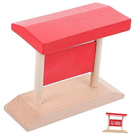 VILLCASE Holzspielzeug Zugstation Plattform Bunte Eisenbahn Zubehör Für Kreative Spielszene Für Drinnen Und Draußen Fördert Fantasie Und Feinmotorik Langlebig Und Detailreich