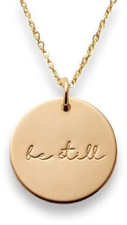 treats yourself Be Still and know that I am God | christliche Halskette | christliche Geschenke | eleganter christlicher Schmuck | christliche Geschenke für Frauen (ohne)