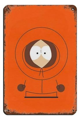 Kenny South Park Poster TV-Serie Retro Poster Metall Blechschild Chic Art Retro Eisen Malerei Bar Menschen Höhle Cafe Familie Garage Poster Wanddekoration 20 x 30 cm