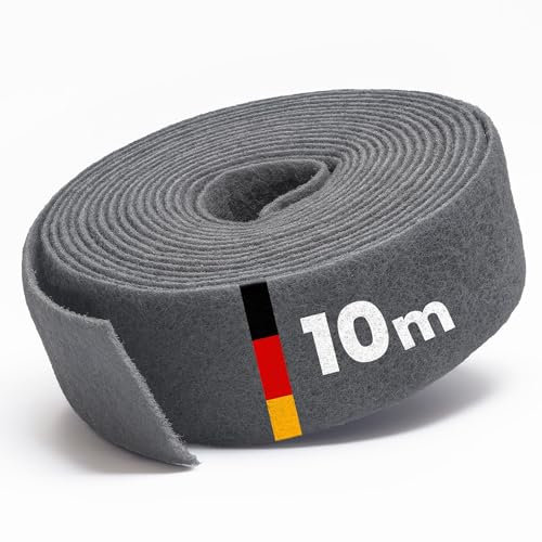 PICTORIS Schleifvlies - Made in Germany - 10 m x 100 mm - Korn 800 - extrem langlebig durch einzigartige Imprägnierung - Schleiffleece/Schleifpad für Holz, Metall, Edelstahl, uvm.