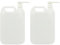 Empty 5 Litre (5L) Natural HDPE Plastic Jerrycans & Ketchup Sauce Lotion Pump Dispensers (2)
