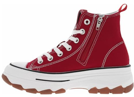 REFRESH - Zapatilla Mujer Rojo - Calzado Cómodo y Versátil - Moda casual - Modelo 17191905 (Talla 36)
